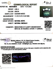 4.98/CT Natural Panna Stone with Govt. Lab Certificate (56610)